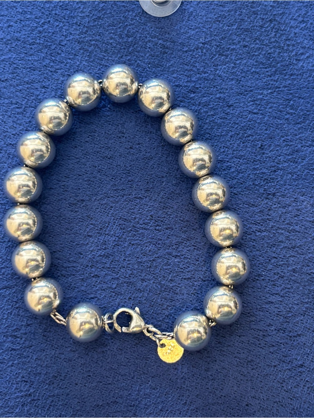 Tiffany Silver Bead Bracelet with Lobster Clasp - Women's Jewelry